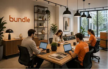 The Bundle team at the office