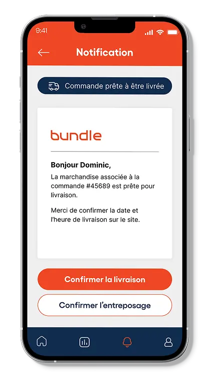 Bundle app - Delivery notification