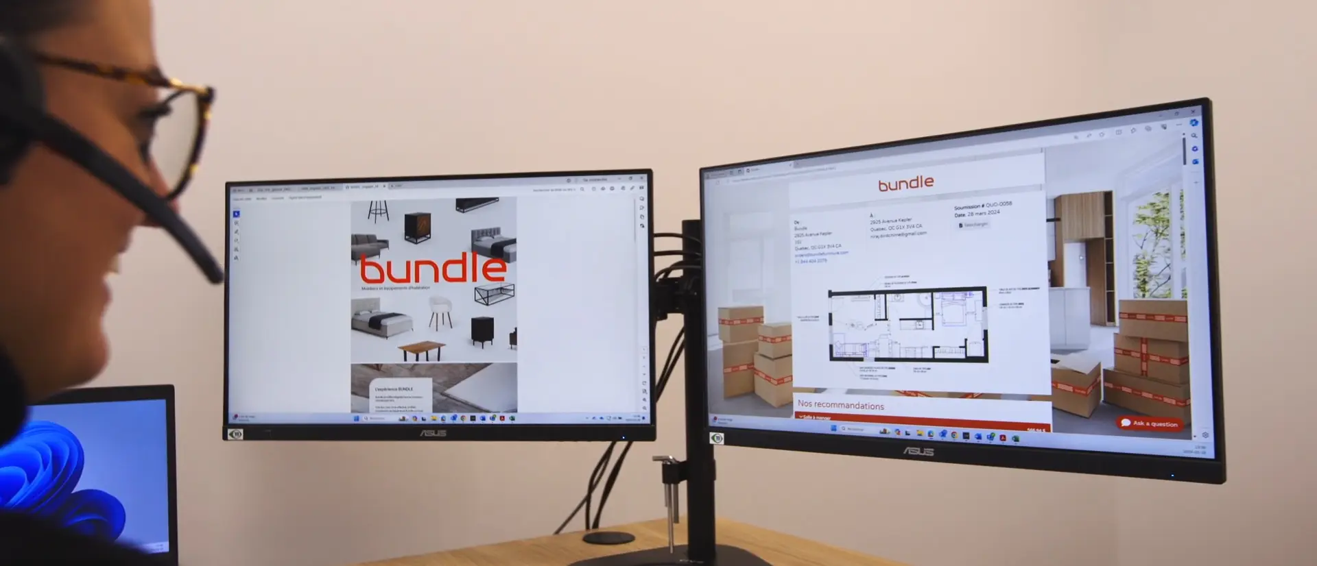 Bundle advisor preparing a client quote